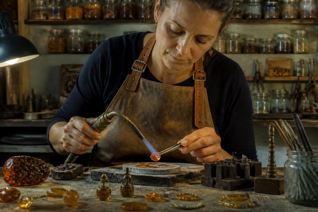 découvrez ambre chalumeau compagnon, artisan bijoutier dédié à la création de bijoux uniques alliant savoir-faire traditionnel et authenticité.