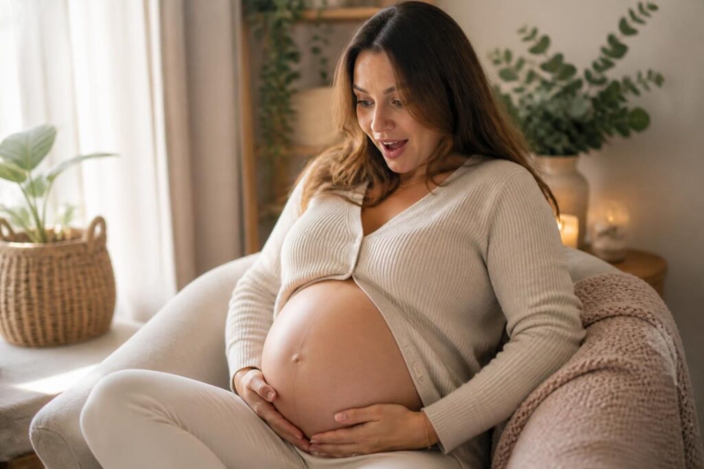 découvrez les confidences inédites de julie hammett sur sa grossesse surprise et son bonheur d'attendre un enfant.