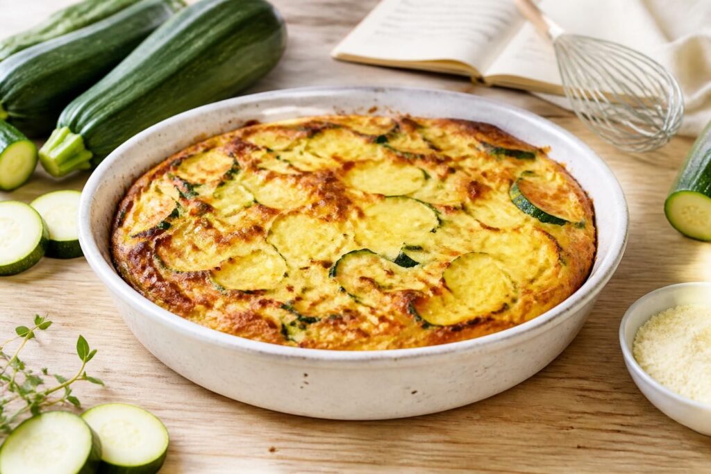 découvrez notre recette facile et savoureuse de clafoutis aux courgettes et parmesan, parfaite pour un repas léger et gourmand. simple à préparer, elle ravira toute la famille !
