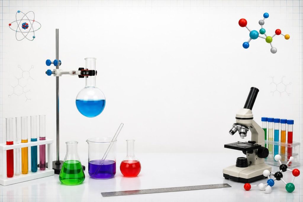 téléchargez et imprimez facilement une page de garde en physique-chimie, idéale pour l'école, avec un design simple et attrayant.