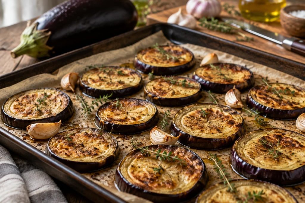 Rondelles d’aubergines au four : recettes et astuces pour des tranches grillées
